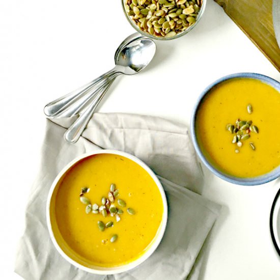 Fall Roasted Butternut Squash Soup