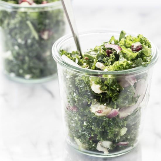 Kale, Cranberry, and Feta Cheese Salad