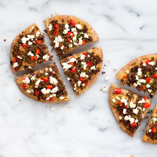 Mediterranean Pita Pizzas