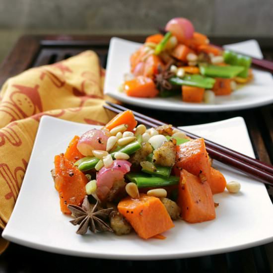 Orange Sweet Potato Stir Fry