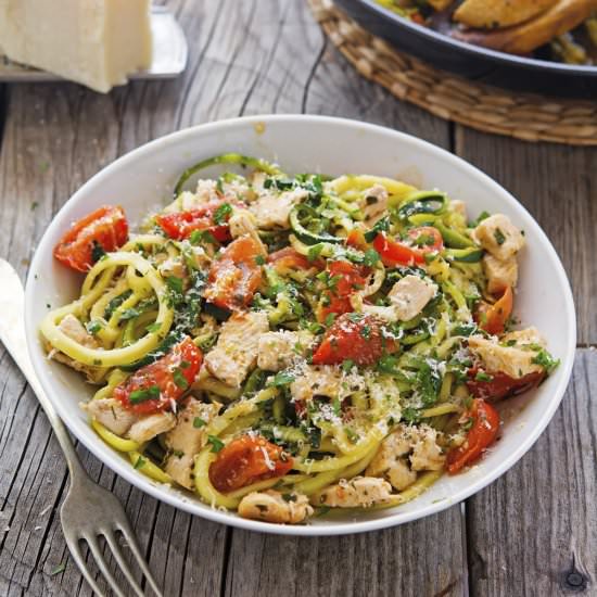 Lemon Garlic Chicken Zoodles