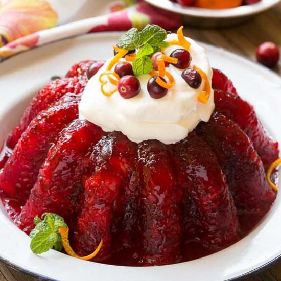 Cranberry Pineapple Gelatin Mold