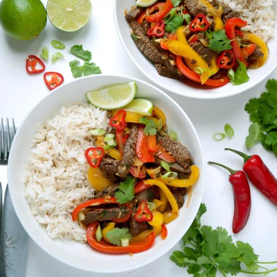 Thai Beef and Pepper Stir Fry