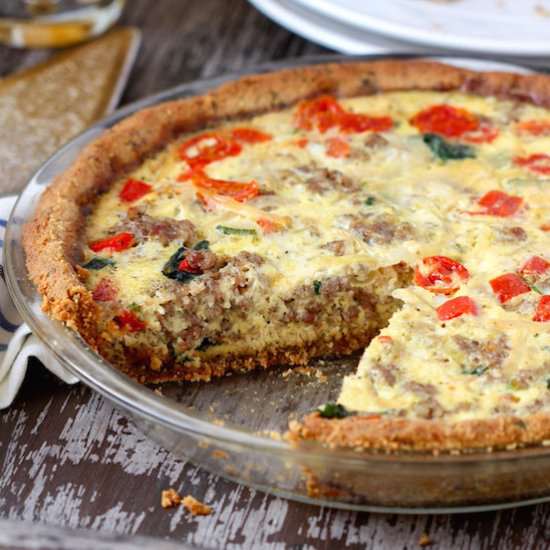 Quiche with Almond Meal Crust