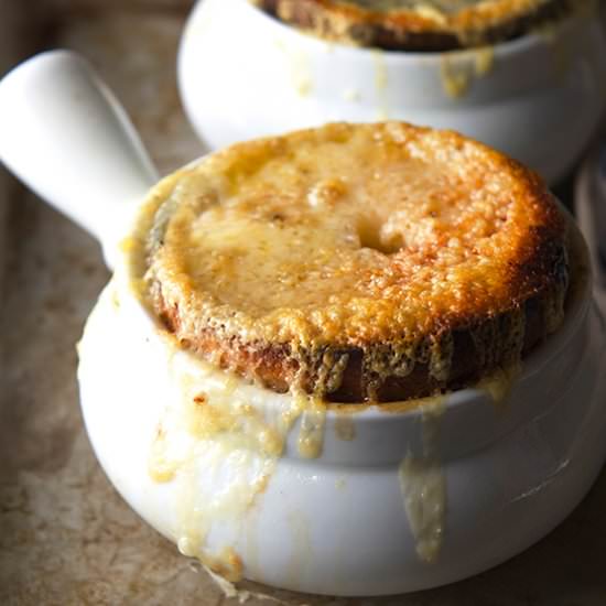 French Onion Bagel Soup