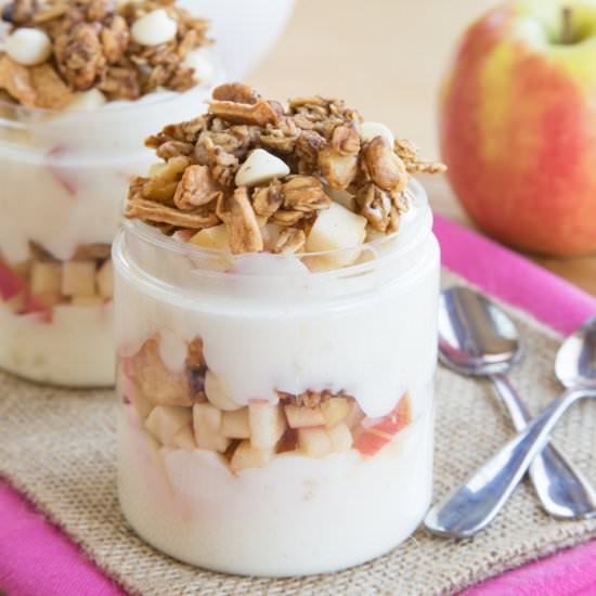 Apple Crisp Yogurt Parfaits