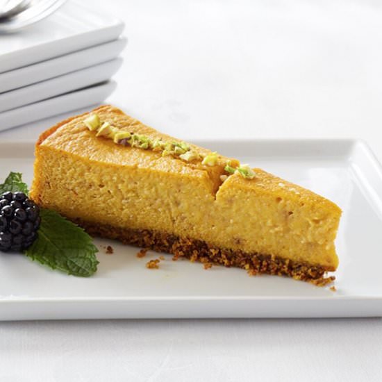 Pistachio Pumpkin Cheesecake