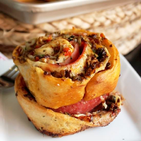 Muffuletta Pizza Rolls