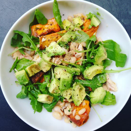Sweet Potato, Tuna, Avocado Salad