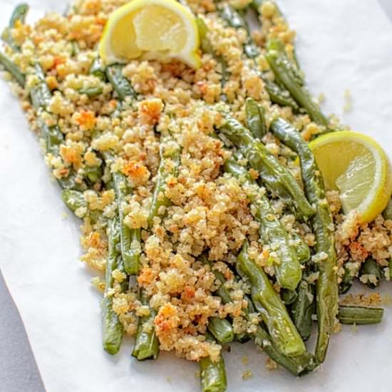 Green Beans with Bread Crumbs