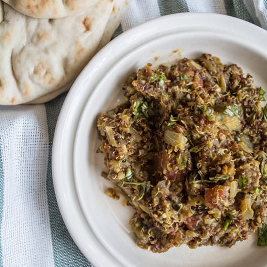 Eggplant and Quinoa Indian Fare