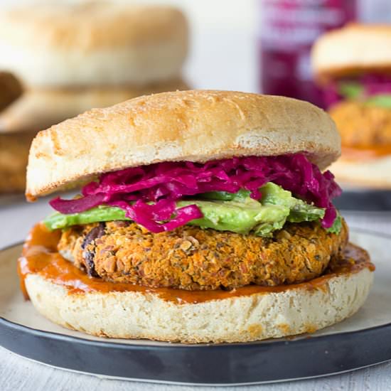 Carrot & Chickpea Veggie Burgers!
