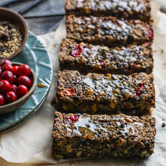 Vegan Cranberry Maple Lentil Loaf