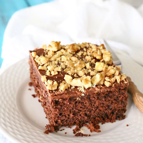 Walnut & Toffee Chocolate Cake