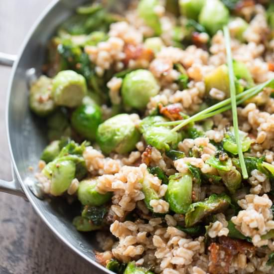 Brussels Sprouts and Farro