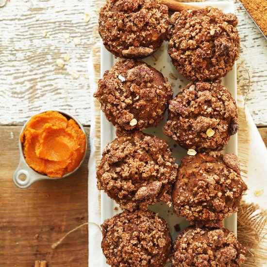 1-Bowl Vegan Pumpkin Muffins