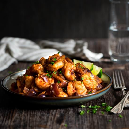 Spicy Malaysian Sambal Shrimp