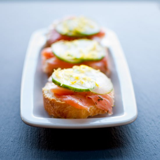 Smoked Salmon Canapes