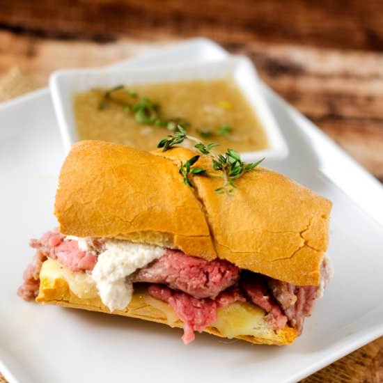 Slow Cooker French Dip Sandwiches