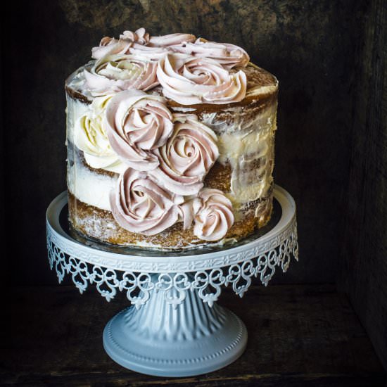Layered Vanilla Cake With Earl Grey Buttercream