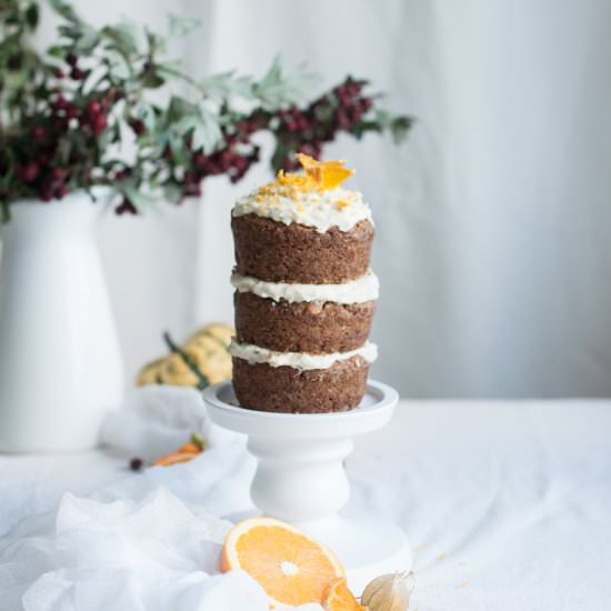 Mini Vegan Pumpkin and Orange Cake