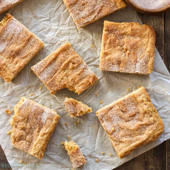 Chai Spiced Snickerdoodle Bars