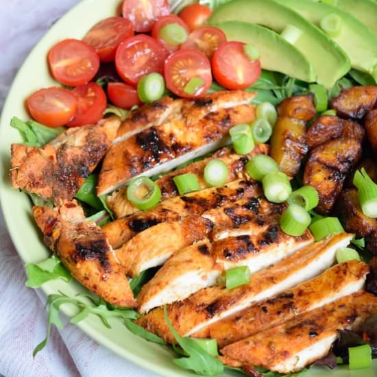 Cajun Chicken Plantain Salad