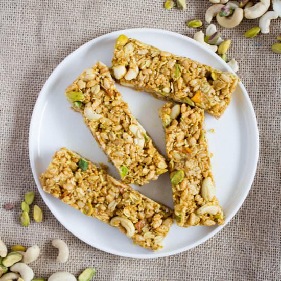 Savory Curry Granola Bars