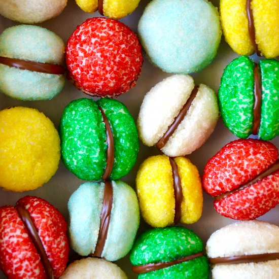Glittering Nutella Sandwich Cookies