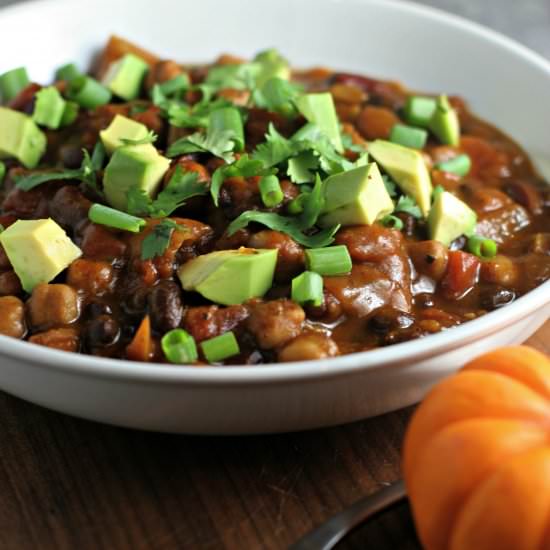 Crock Pot 3 Bean Pumpkin Chili