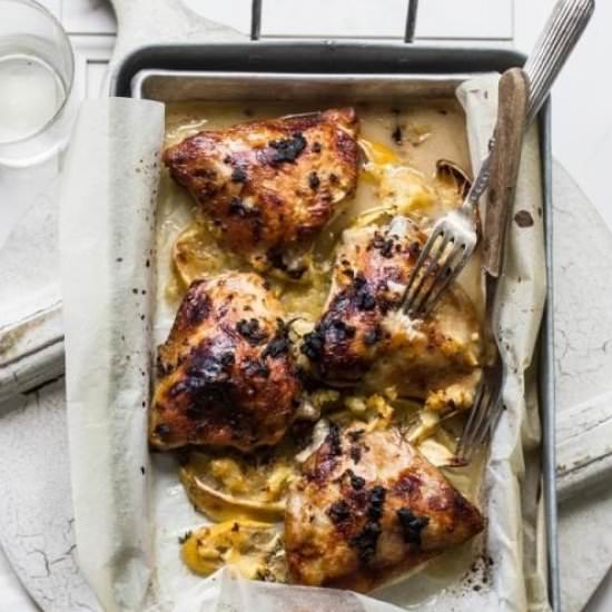 Lemon Pineapple Herb Chicken Legs