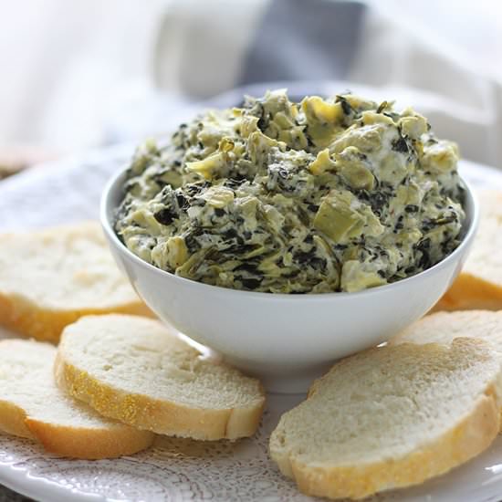 Slow Cooker Spinach & Artichoke Dip