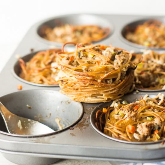 Thanksgiving Stuffing Pasta Nests