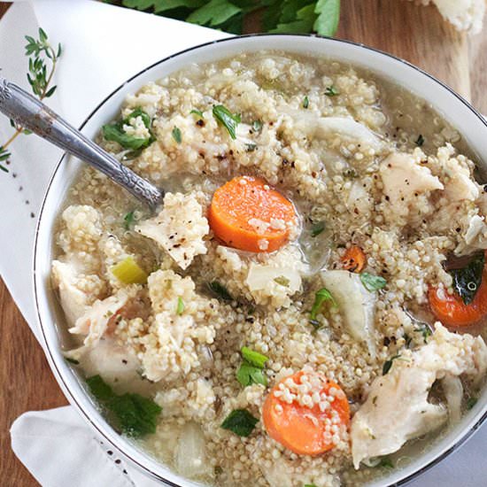 Slow Cooker Chicken Quinoa Soup