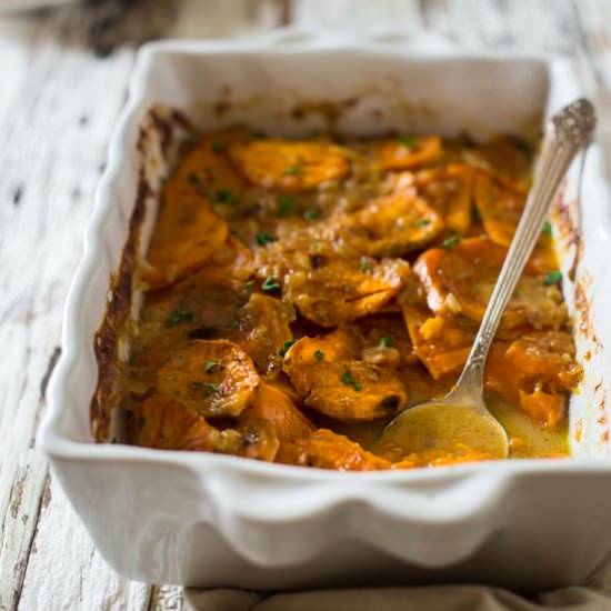 Vegan Scalloped Sweet Potatoes