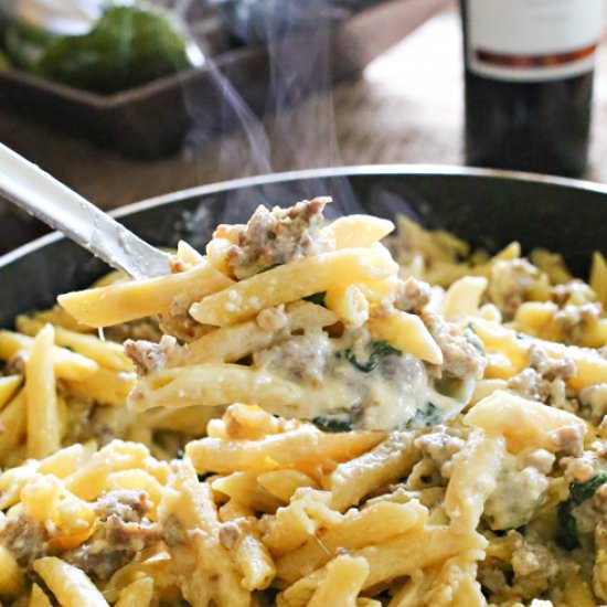 Spinach & Sausage Alfredo