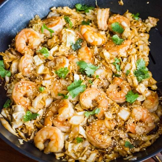 Spicy Shrimp and Cabbage Stir Fry