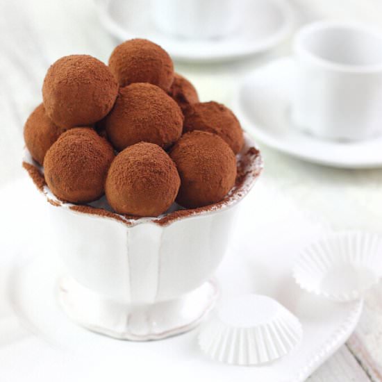 Chocolate Amaretti truffles