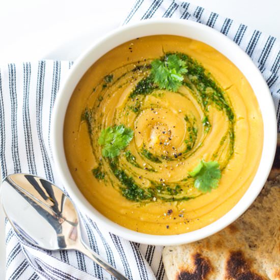 Red Lentil Sweet Potato Soup