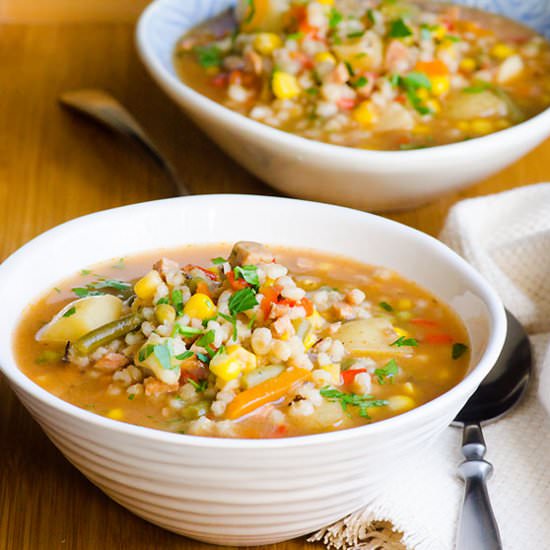 Barley and Sausage Soup