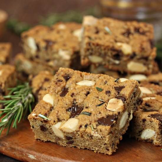 Rosemary Almond Blondies