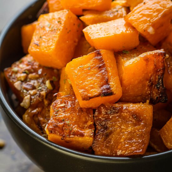 Maple Pecan Roasted Butternut Squash