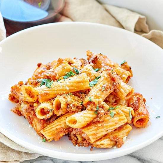 Spicy Sausage Rigatoni