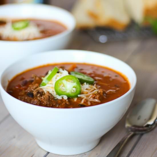 Classic Chili {Vegetarian Option}