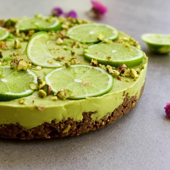 Raw Lime Tart with Cacao Base