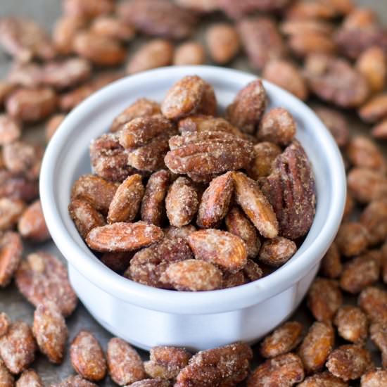 Pumpkin Spice Candied Nuts