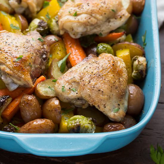 One Pan Miso-Honey Chicken