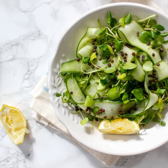 Cucumber Lentil Salad with Turmeric