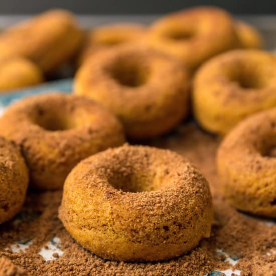 Spiced Pumpkin Doughnuts