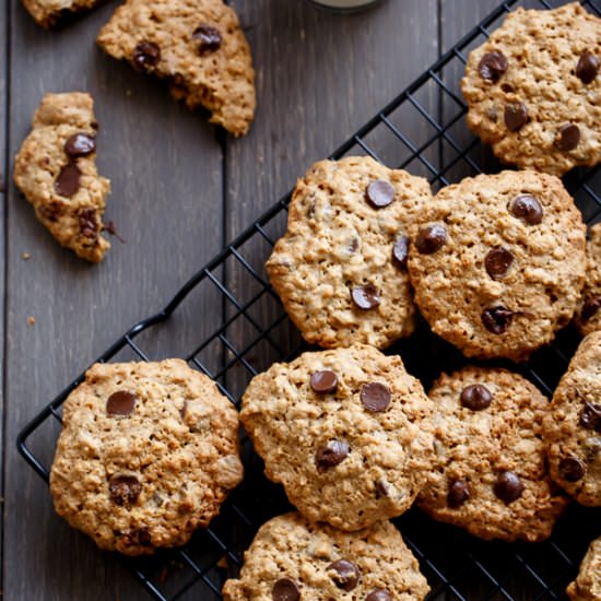 Flour-less Oatmeal PB Cookies